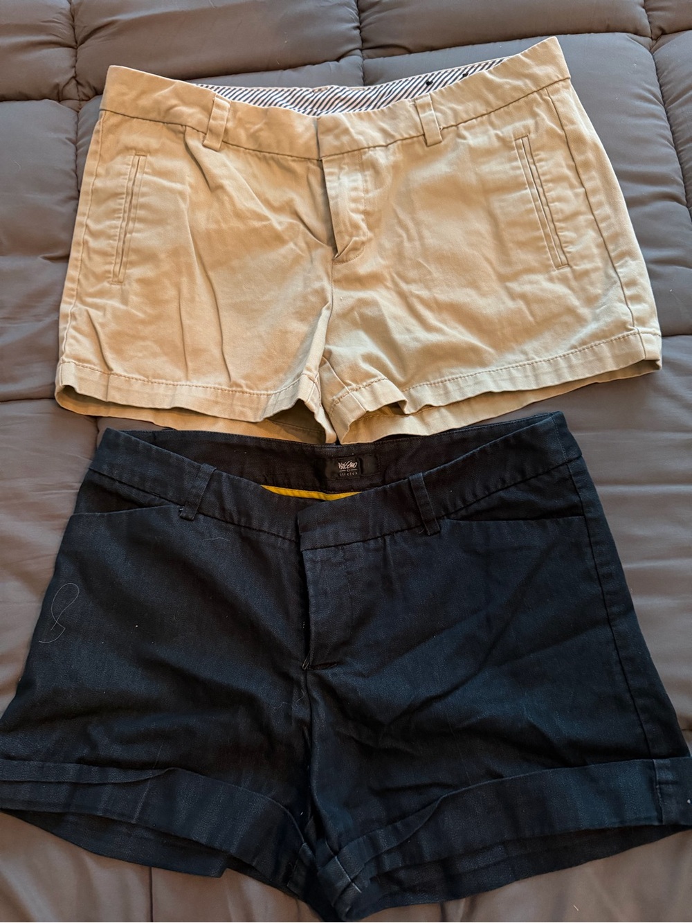 Women's Shorts Duo Size 8— navy blue Mossimo and Beige Stylus Shorts